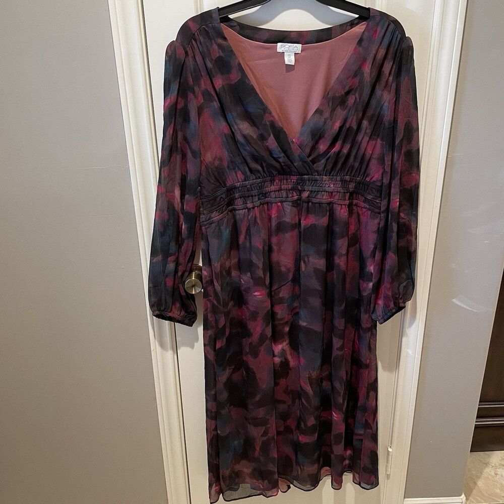 Women’s Boho Maxi Dress Floral w/pockets Plus Size XXL 20 NEW Sofia Vergara